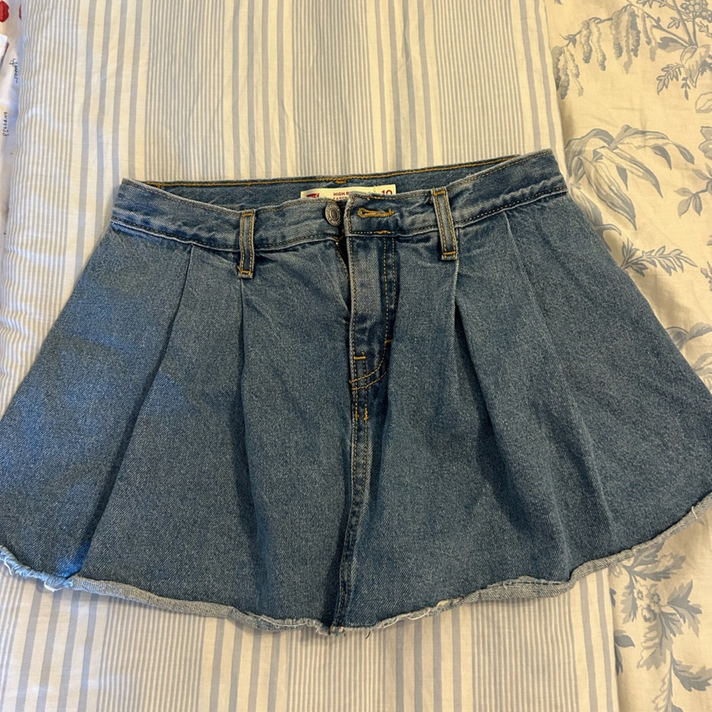 Girls Denim Mini Skort
